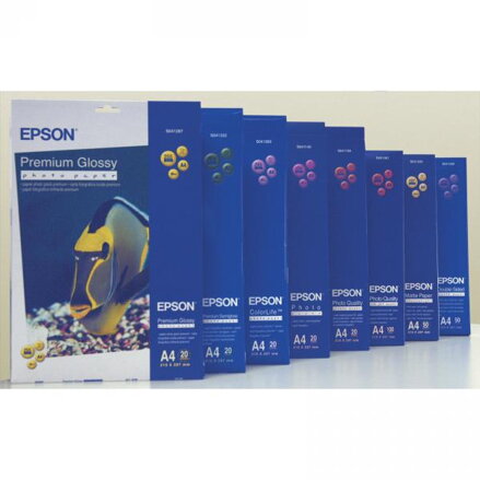 Epson Premium Semigloss Photo Paper, foto papír, pololesklý, bílý, Stylus Photo 880, 2100, A4, 251 g/m2, 20 ks, C13S041332, inkous Epson Premium Semigloss Photo Paper, foto papír, pololesklý, bílý, Stylus Photo 880, 2100, A4, 251 g/m2, 20 ks, C13S041332, inkous