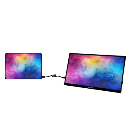 Verbatim přenosný dotykový monitor, PMT-15, 15.6", Full HD (1920x1080), 60Hz, černý