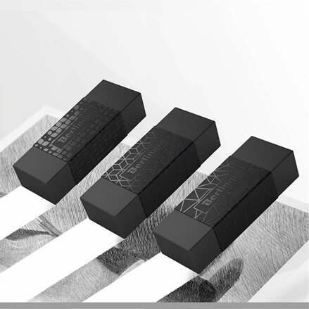 Berlingo, pryž Eco-PVC, černá, 30ks, Double Black