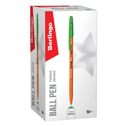 Berlingo, pero kuličkové, zelené, 50ks, 0.7mm, Tribase orange