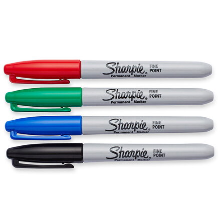 Sharpie, popisovač Fine, mix barev, 4ks, 0.9mm, permanentní, blistr