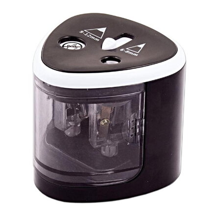 Ořezávátko elektrické, černé, pro silnou i tenkou tužku, Peach