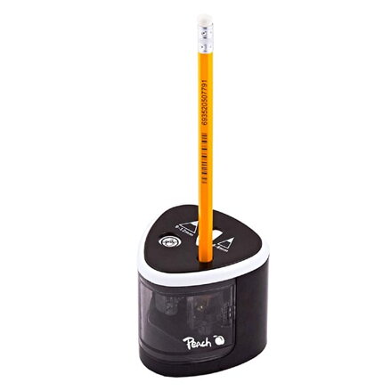 Ořezávátko elektrické, černé, pro silnou i tenkou tužku, Peach