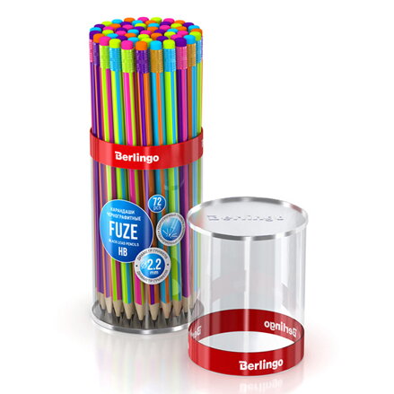 Berlingo, grafitová tužka Fuze, color, 72ks, s pryží