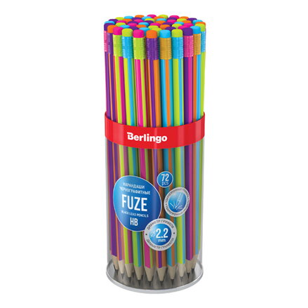 Berlingo, grafitová tužka Fuze, color, 72ks, s pryží