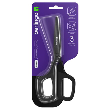 Kancelářské nůžky 17,5 cm černé, 1ks, Berlingo