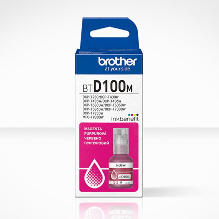 Brother originální ink BTD100M, magenta, 5000str., 48.8ml