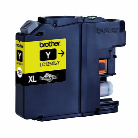 Brother originální ink LC-125XLY, yellow, 1200str., Brother MFC-J4510 DW