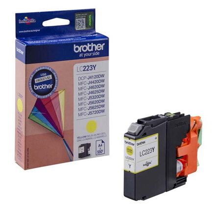 Brother originální ink LC-223Y, yellow, 600str., Brother MFC-J4420DW, MFC-J4620DW