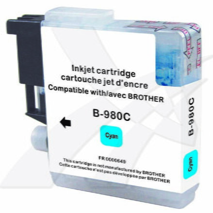 UPrint kompatibilní ink s LC-980C, cyan, 12ml, B-980C, pro Brother DCP-145C, 165C