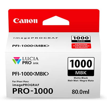 Canon originální ink 0545C001, matte black, 5490str., 80ml, PFI-1000MBK, Canon imagePROGRAF PRO-1000