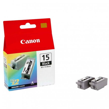 Canon originální ink BCI15B, black, 390str., 8190A002, 2ks, Canon i70