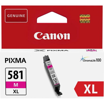 Canon originální ink CLI-581M XL, magenta, 8,3ml, 2050C001, very high capacity, Canon PIXMA TR7550,TR8550,TS6150,TS6151,TS8150,TS8