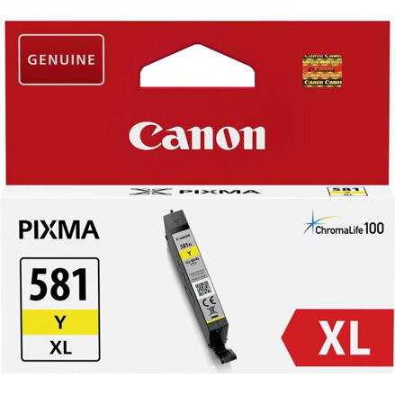 Canon originální ink CLI-581Y XL, yellow, 8,3ml, 2051C001, very high capacity, Canon PIXMA TR7550,TR8550,TS6150,TS6151,TS8150,TS81