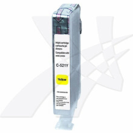 UPrint kompatibilní ink s CLI521Y, yellow, 510str., 10ml, C-521Y, s čipem, pro Canon iP3600, iP4600, MP620, MP630, MP980