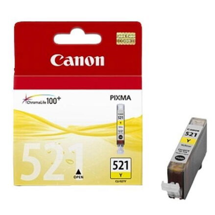 Canon originální ink CLI521Y, yellow, 505str., 9ml, 2936B001, Canon iP3600, iP4600, MP620, MP630, MP980
