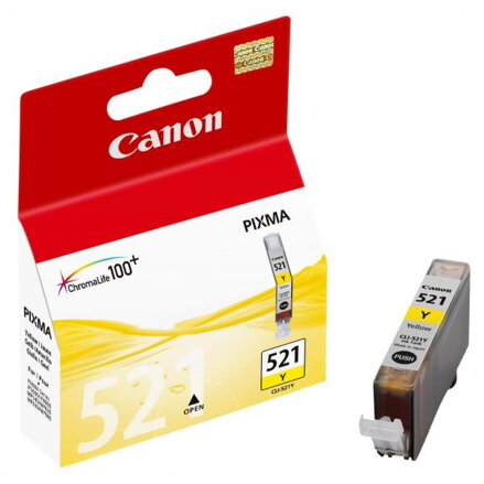 Canon originální ink CLI521Y, yellow, 505str., 9ml, 2936B001, Canon iP3600, iP4600, MP620, MP630, MP980