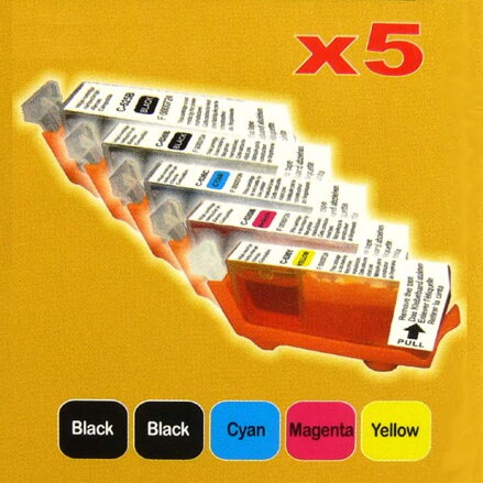 UPrint kompatibilní ink s CLI526, 2xblack/1xcyan/1xmagenta/1xyellow, C-525/526 PACK, s čipem, pro Canon Pixma  MG5150, MG5250, MG6