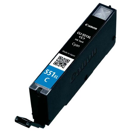 Canon originální ink CLI551C XL, cyan, 11ml, 6444B001, high capacity, Canon PIXMA iP7250, MG5450, MG6350, MG7550