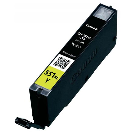 Canon originální ink CLI551Y XL, yellow, 11ml, 6446B001, high capacity, Canon PIXMA iP7250, MG5450, MG6350, MG7550