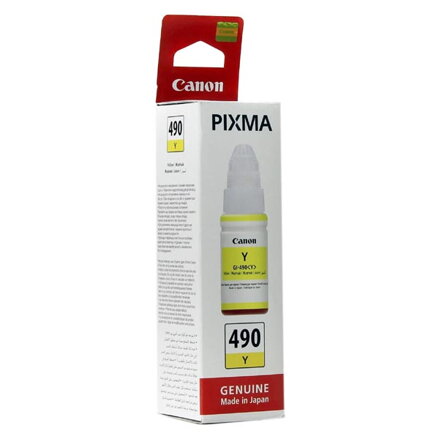 Canon originální ink GI-490 Y, yellow, 7000str., 70ml, 0666C001, Canon PIXMA G1400, G2400, G3400