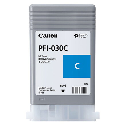 Canon originální ink PFI-030 C, cyan, 55ml, 3490C001, Canon iPF TA-20, iPF TA-30