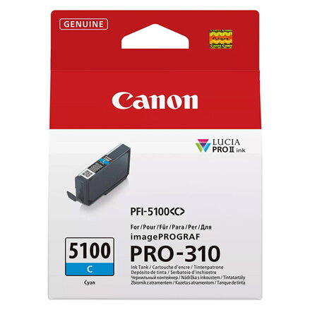 Canon originální ink PFI-5100 C, 6953C001, Cyan