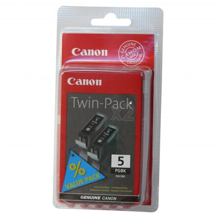 Canon originální ink PGI5BK, black, 0628B025, 0628B030, 2ks, Canon iP3300, 3500, 4200, 4300, 4500, 5200R