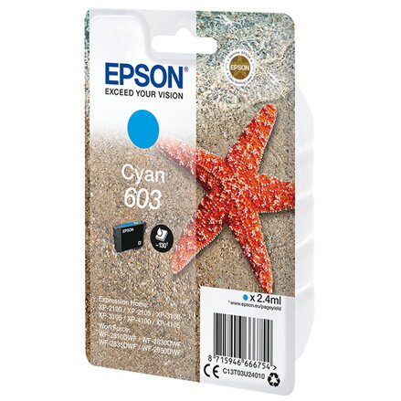 Epson originální ink C13T03U24010, cyan, 2.4ml, Epson Expression Home XP-2100, 2105, 3100, 3105 WF-2310