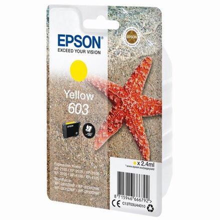 Epson originální ink C13T03U44020, yellow, blistr s ochranou, 2.4ml, Epson Expression Home XP-2100, 2105, 3100, 3105 WF-2310