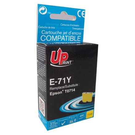 UPrint kompatibilní ink s C13T07144021, yellow, 10ml, E-71Y, pro Epson D78, DX4000, DX4050, DX5000, DX5050, DX6000, DX605