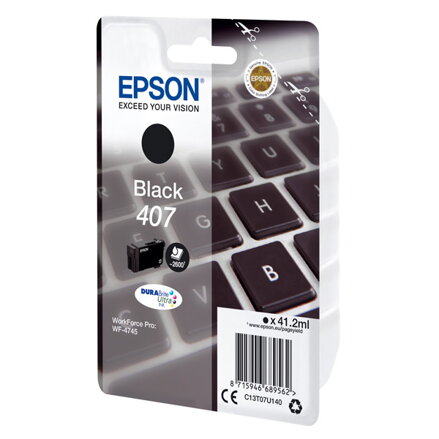 Epson originální ink C13T07U140, black, 2600str., 41.2ml, Epson WF-4745