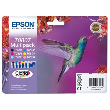 Epson originální ink C13T08074011, CMYK/light C/light M, Epson Stylus Photo PX700W