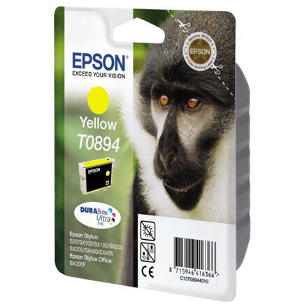 Epson originální ink C13T08944011, yellow, 3,5ml, Epson Stylus S20, SX100, SX200, SX400