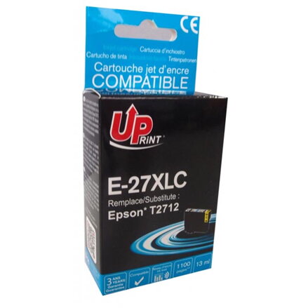 UPrint kompatibilní ink s C13T27124010, 27XL, cyan, 1100str., 13ml, pro Epson WF-3620, 3640, 7110, 7610, 7620