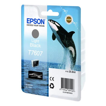 Epson originální ink C13T76074010, T7607, light black, 25,9ml, 1ks, Epson SureColor SC-P600