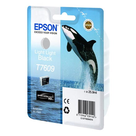 Epson originální ink C13T76094010, T7609, light light black, 25,9ml, 1ks, Epson SureColor SC-P600