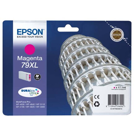 Epson originální ink C13T79034010, 79XL, XL, magenta, 2000str., 17ml, 1ks, Epson WorkForce Pro WF-5620DWF, WF-5110DW, WF-5690DWF