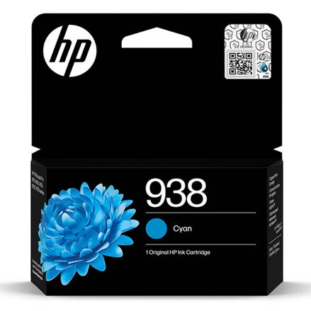 HP originální ink 4S6X5PE, HP 938, cyan, 800str.