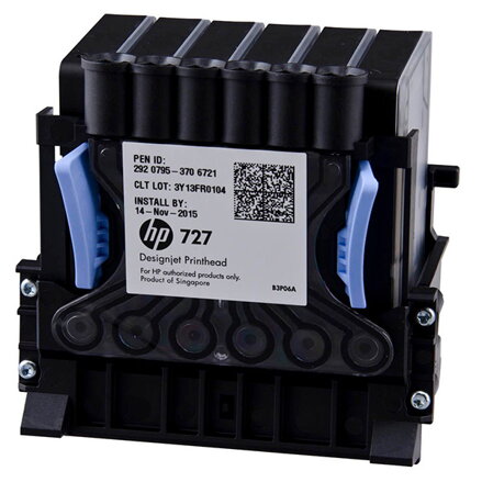 HP originální sada pro výměnu tiskové hlavy B3P06A, HP 727, CMYK, HP DesignJet T1500, T2500, T920