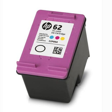 HP originální ink C2P06AE, HP 62, color, 165str., HP ENVY 5540 AIO, 5640 AIO, 7640 AIO, OJ 5740 AIO