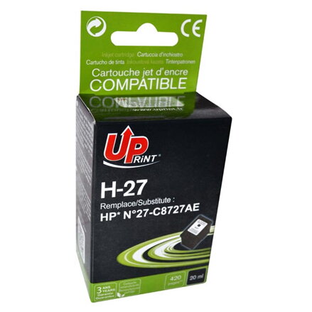 UPrint kompatibilní ink s C8727AE, black, 20ml, H-27B, pro HP DeskJet 3420, 3325, 3550, 3650