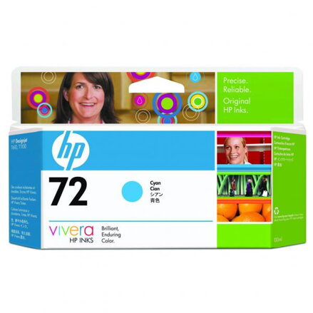 HP originální ink C9371A, HP 72, cyan, 130ml, HP Designjet T1100, T770