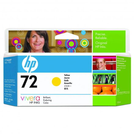 HP originální ink C9373A, HP 72, yellow, 130ml, HP Designjet T1100, T770