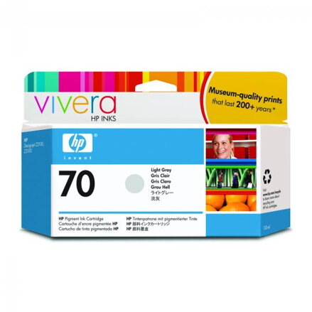 HP originální ink C9451A, HP 70, light grey, 130ml, HP Designjet Z3100, Z2100