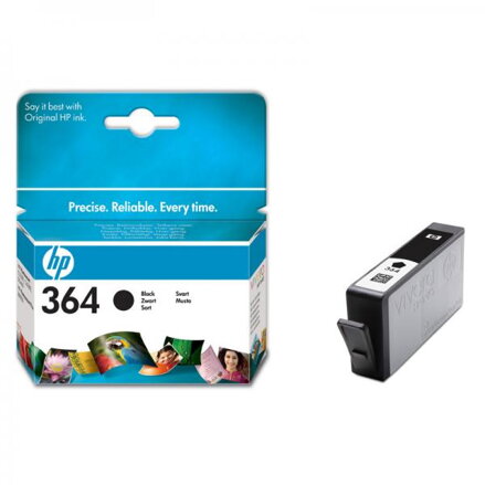 HP originální ink CB316EE, HP 364, black, 250str., HP Photosmart B8550, C5380, D5460