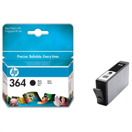 HP originální ink CB316EE, HP 364, black, blistr, 250str., HP Photosmart B8550, C5380, D5460