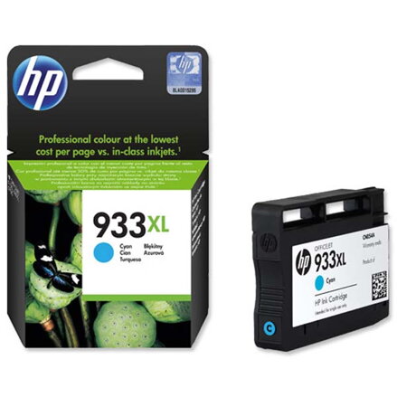 HP originální ink CN054AE, HP 933XL, cyan, 825str., HP Officejet 6100, 6600, 6700, 7110, 7610, 7510