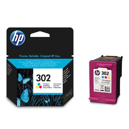 HP originalní ink F6U65AE, HP 302, color, 165/165/165str., 4ml, HP OJ 3830,3834,4650, DJ 2130,3630,1010, Envy 4520