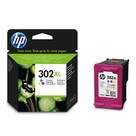 HP originální ink sada F6U67AE, HP 302XL, color, 330str., 8ml, HP OJ 3830,3834,4650, DJ 2130,3630,1010, Envy 4520